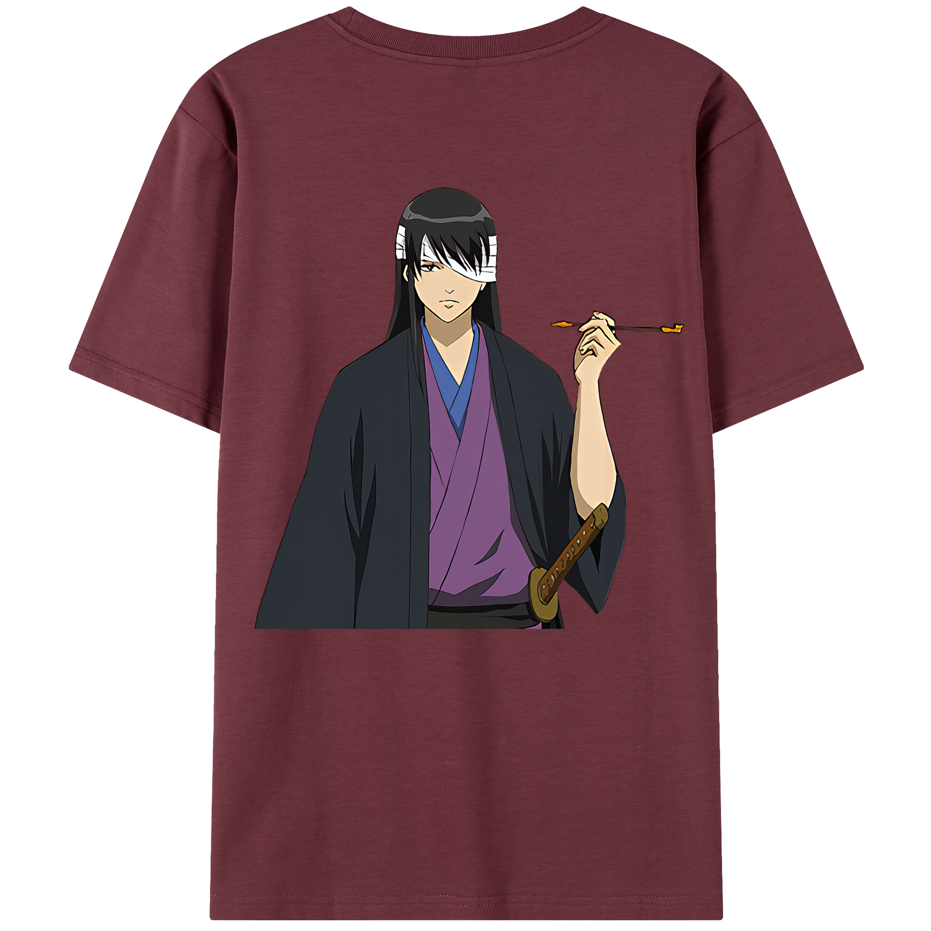 （画像用） ぎんたま 坂田銀時（さかたぎんとき） 神楽 志村新八（しむら しんぱち） GINTAMA Sakata Gintoki Kagura Shimura Shinpachi 綿100％半袖Tシャツ（背面プリント）